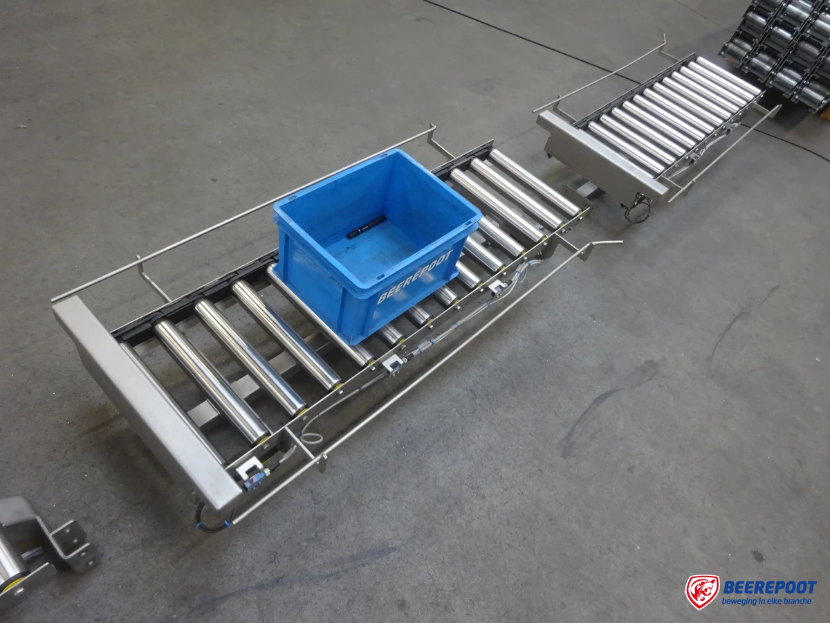 Rollenbaan, drive, RVS